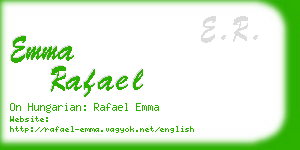 emma rafael business card